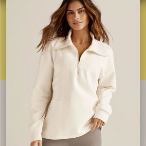Beyond Yoga Trek Pullover in Fresh Snow